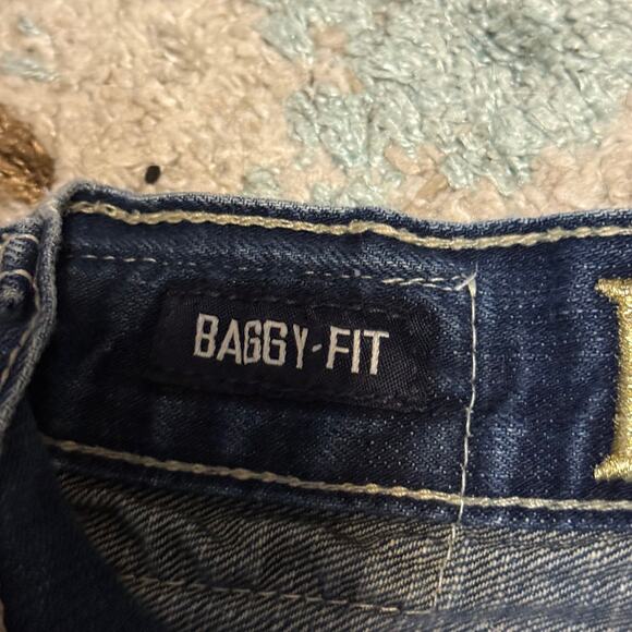 Vintage Ecko Unltd Baggy Fit Crown Embroidered Jeans Size 36x30 Y2K - Picture 7 of 8